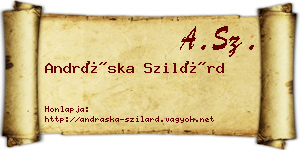 Andráska Szilárd névjegykártya